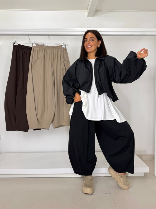 Pantalone punto roma tasche nido