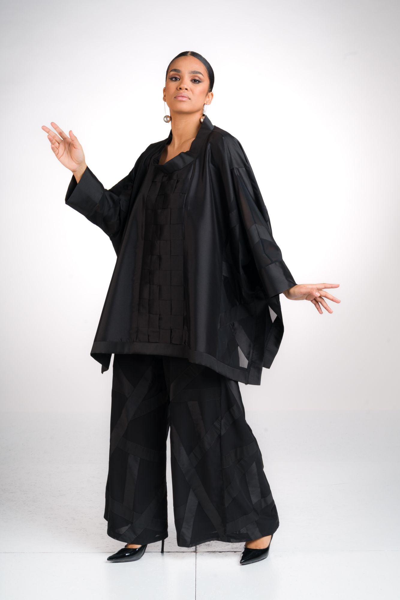 GHUNGROO maxi casacca in chiffon