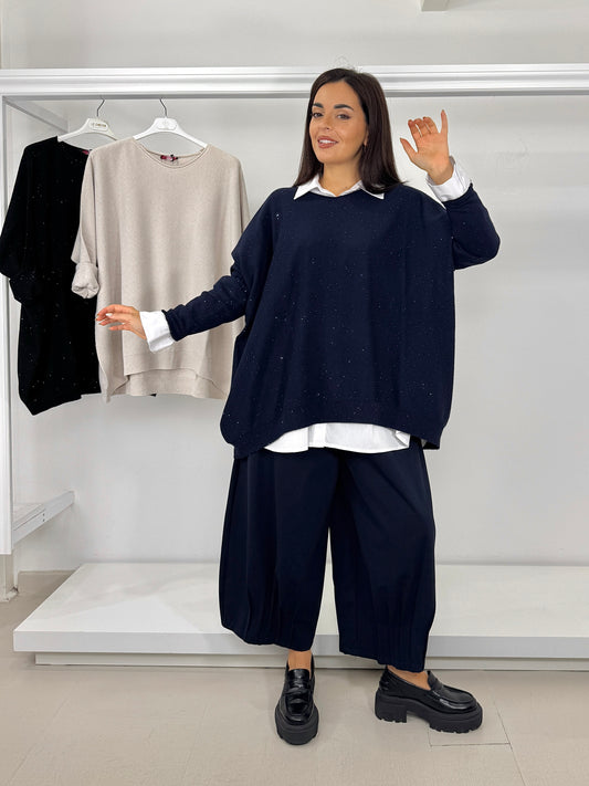 Pullover micro-paillettes