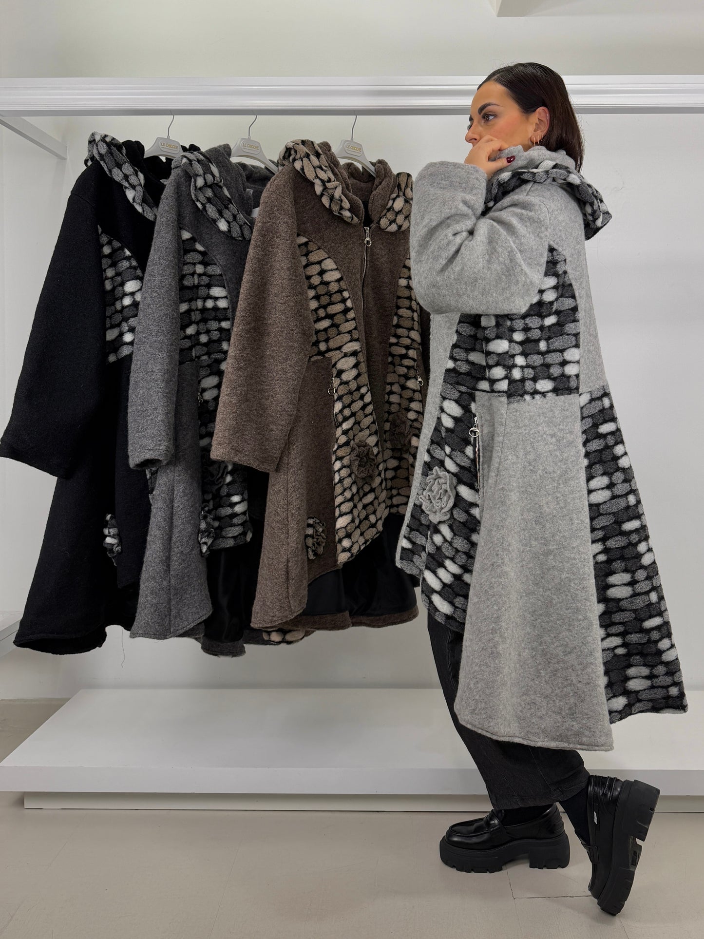 Cappotto lana cotta doppio collo