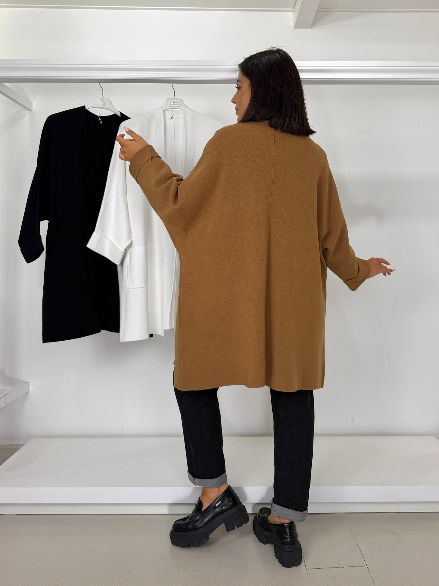 Cardigan lungo con tasche