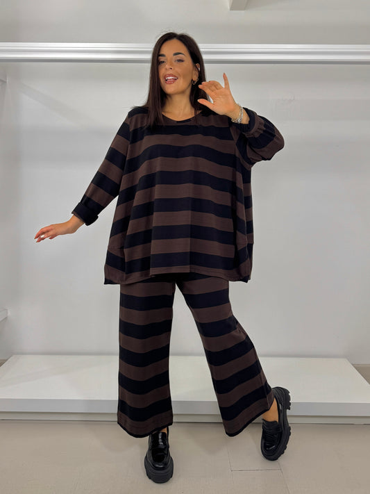 URBAN BY ALEMBIKA Pantalone righe in maglina