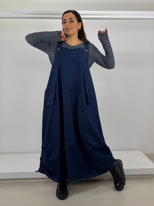 Salopette jeans elasticizzato