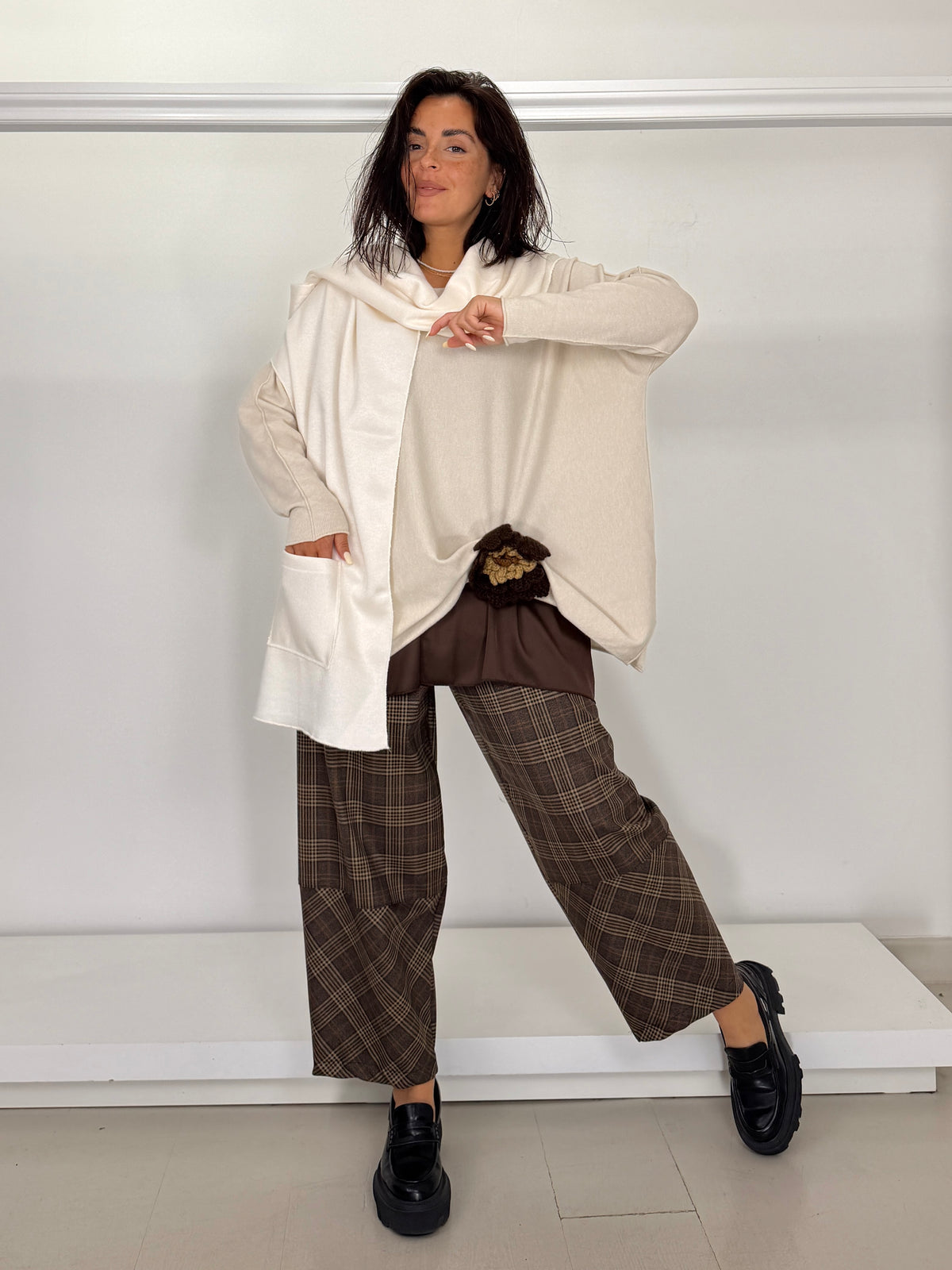Spilla crochet con calamita / bicolor