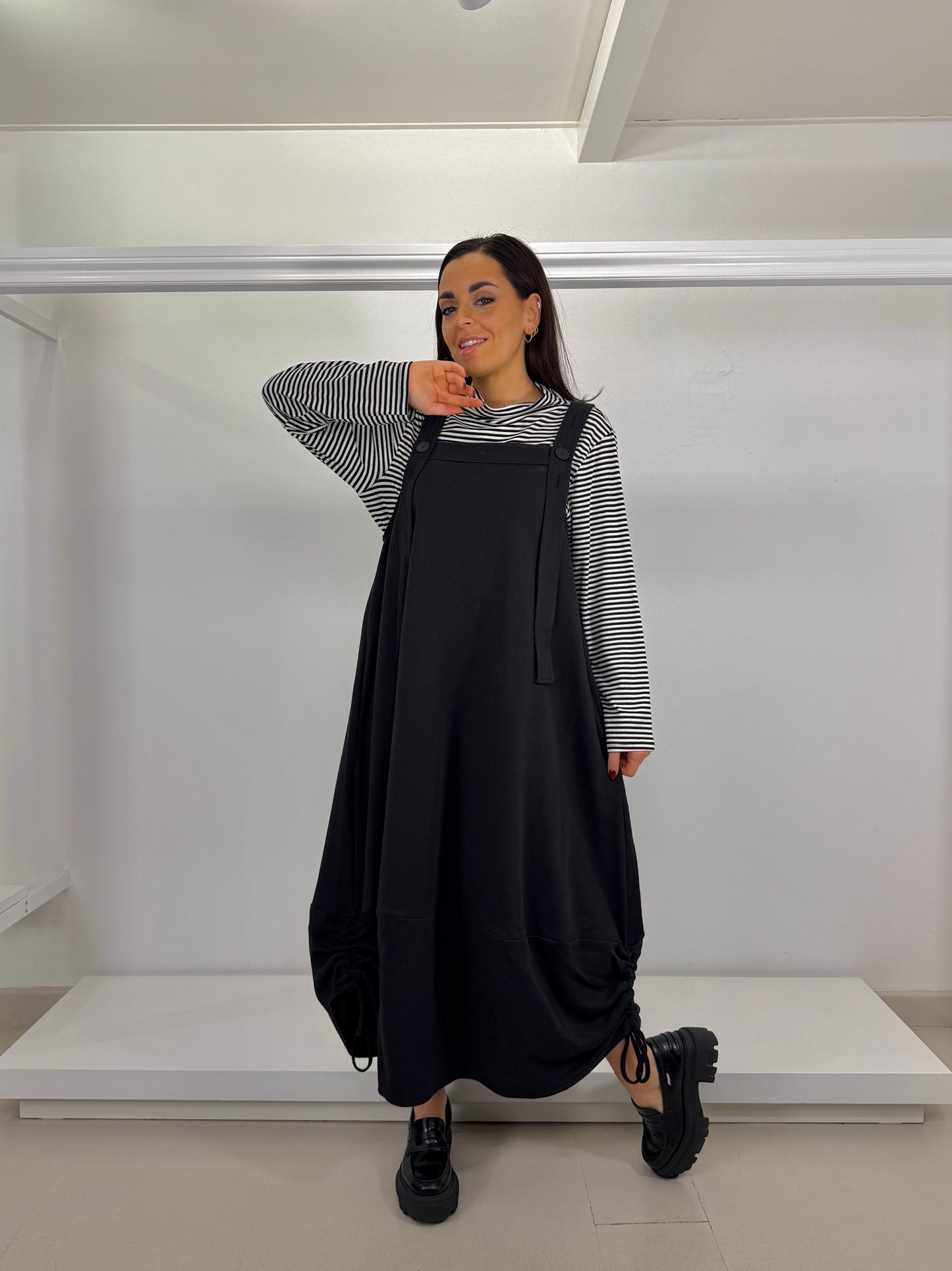 Maglia righe collo a cratere