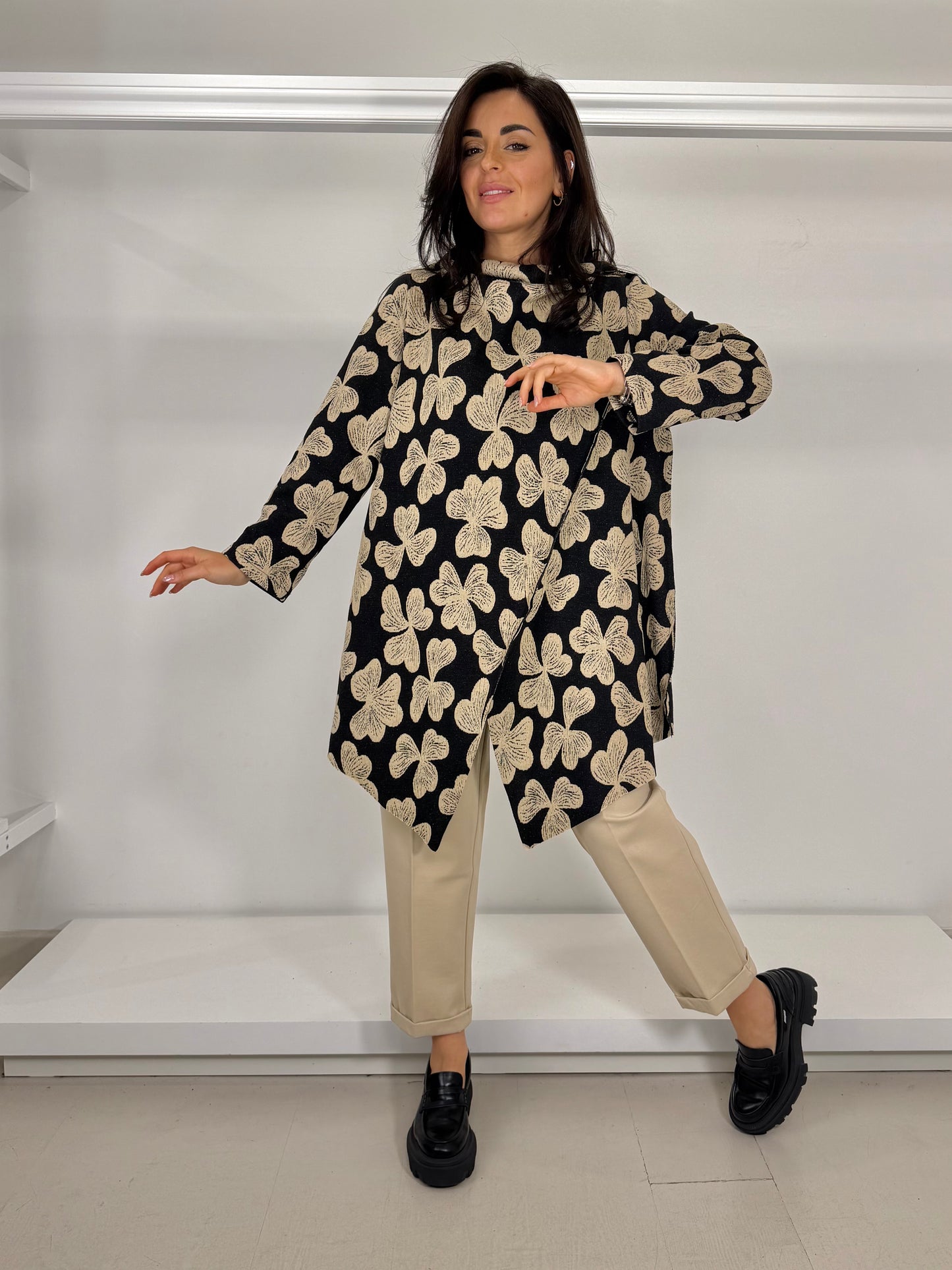 Pantalone basic in punto milano viscosa