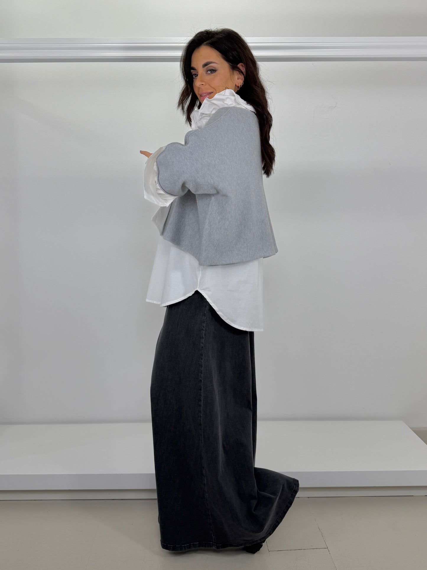 SOPHIA jeans elasticizzato a farfalla