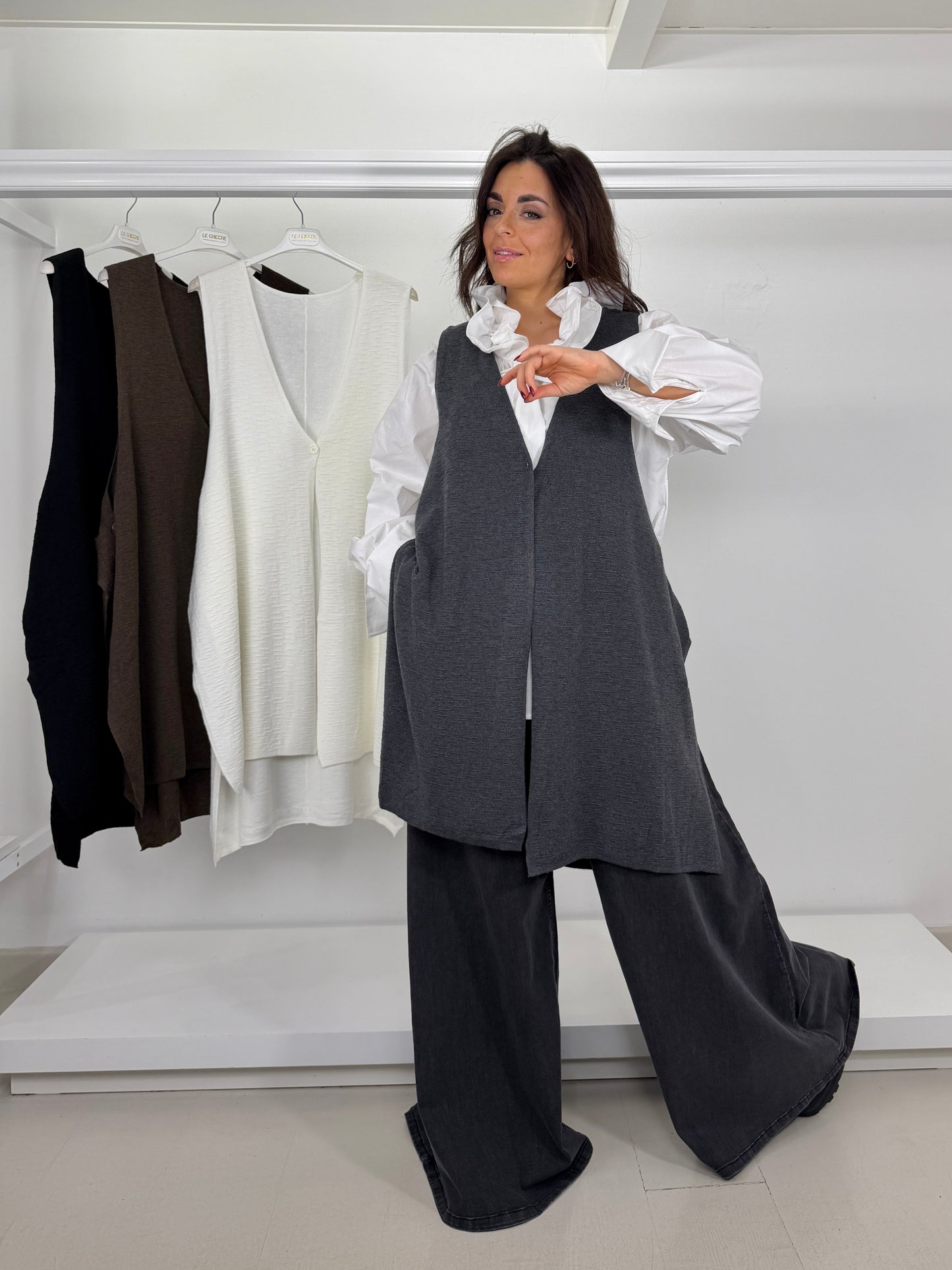 Gilet bottoni laterali