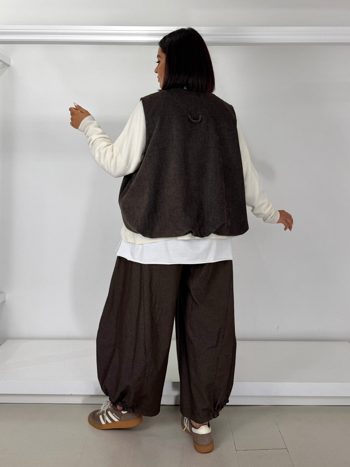 Gilet fondo arricciato