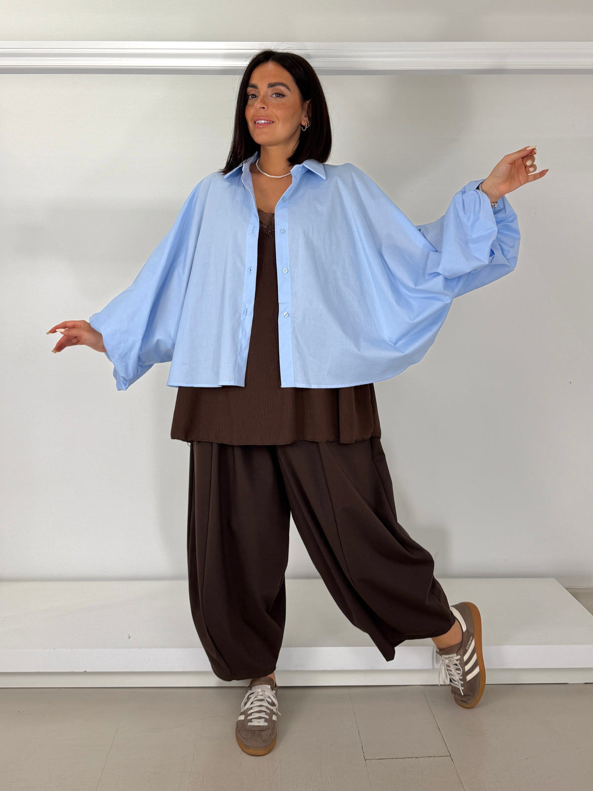 Camicia manica arricciata