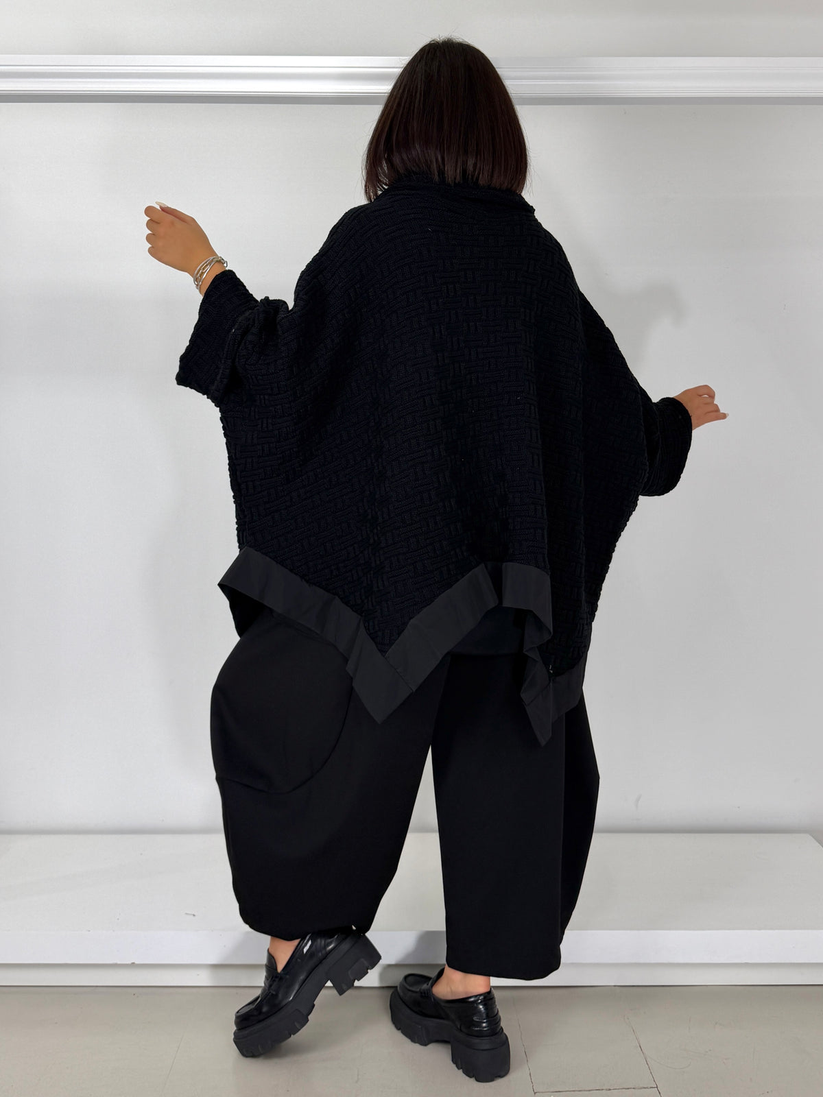 Cardigan in filo lavorato