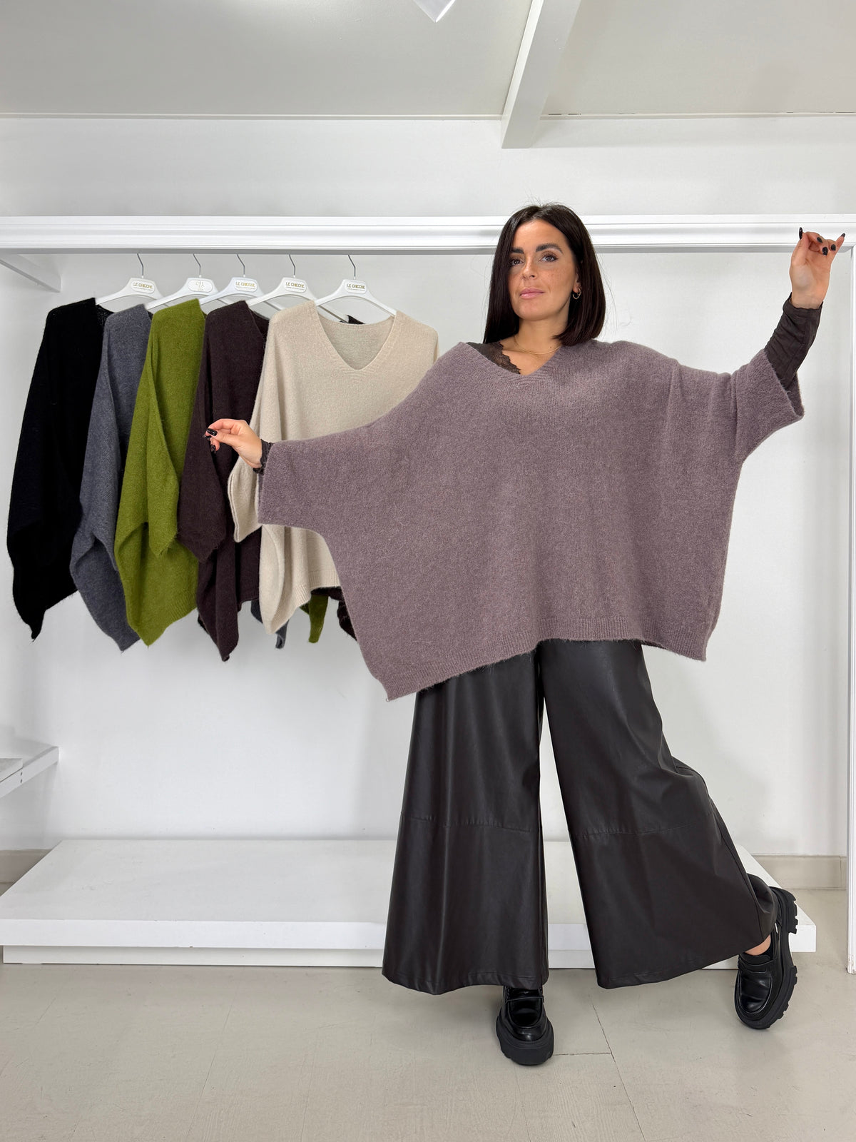 Pullover maxi scatoletta baby alpaca
