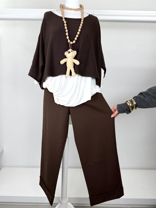 Pantalone gamba dritta punto milano