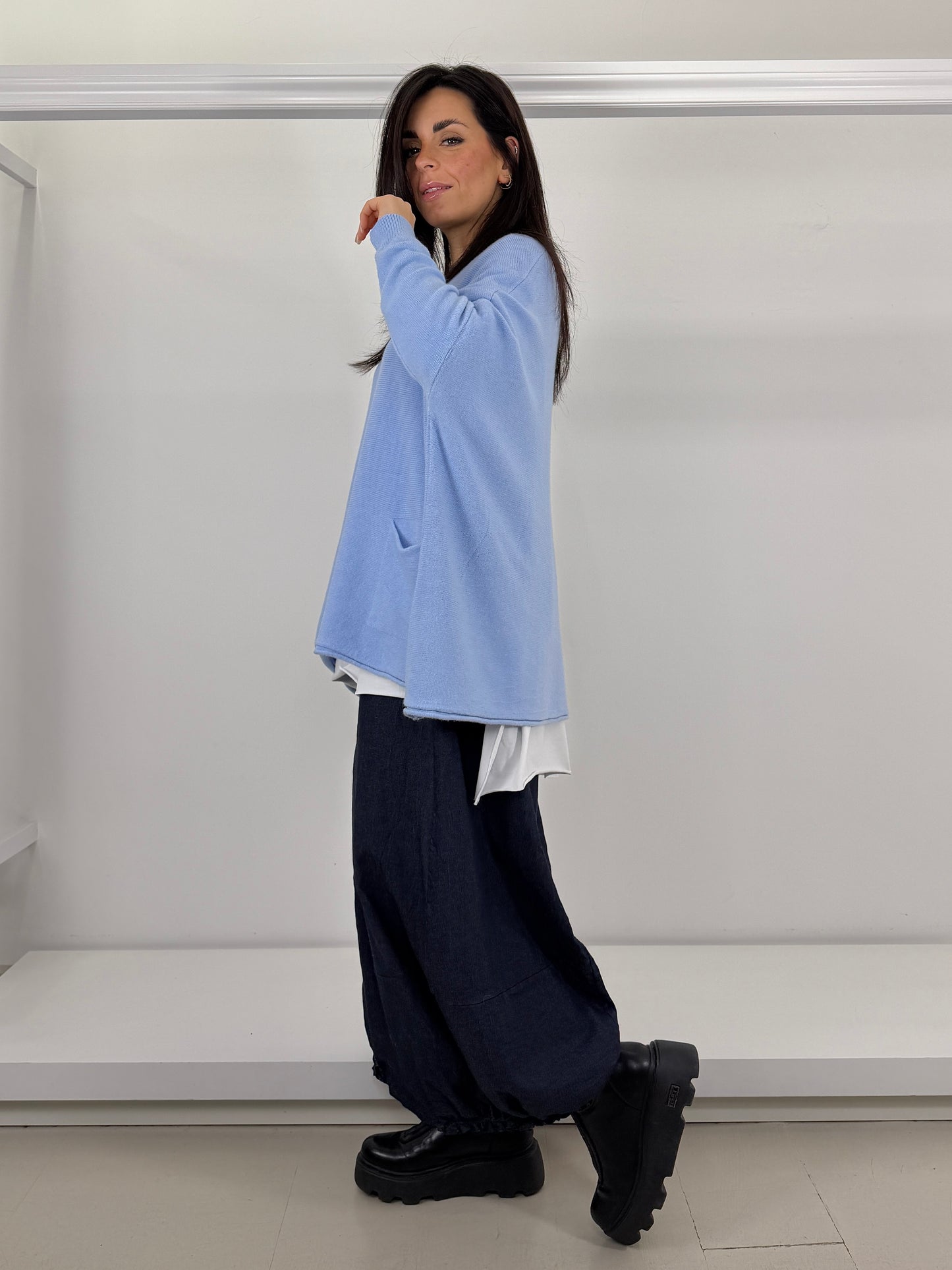 Maglia taglio vivo manica lunga