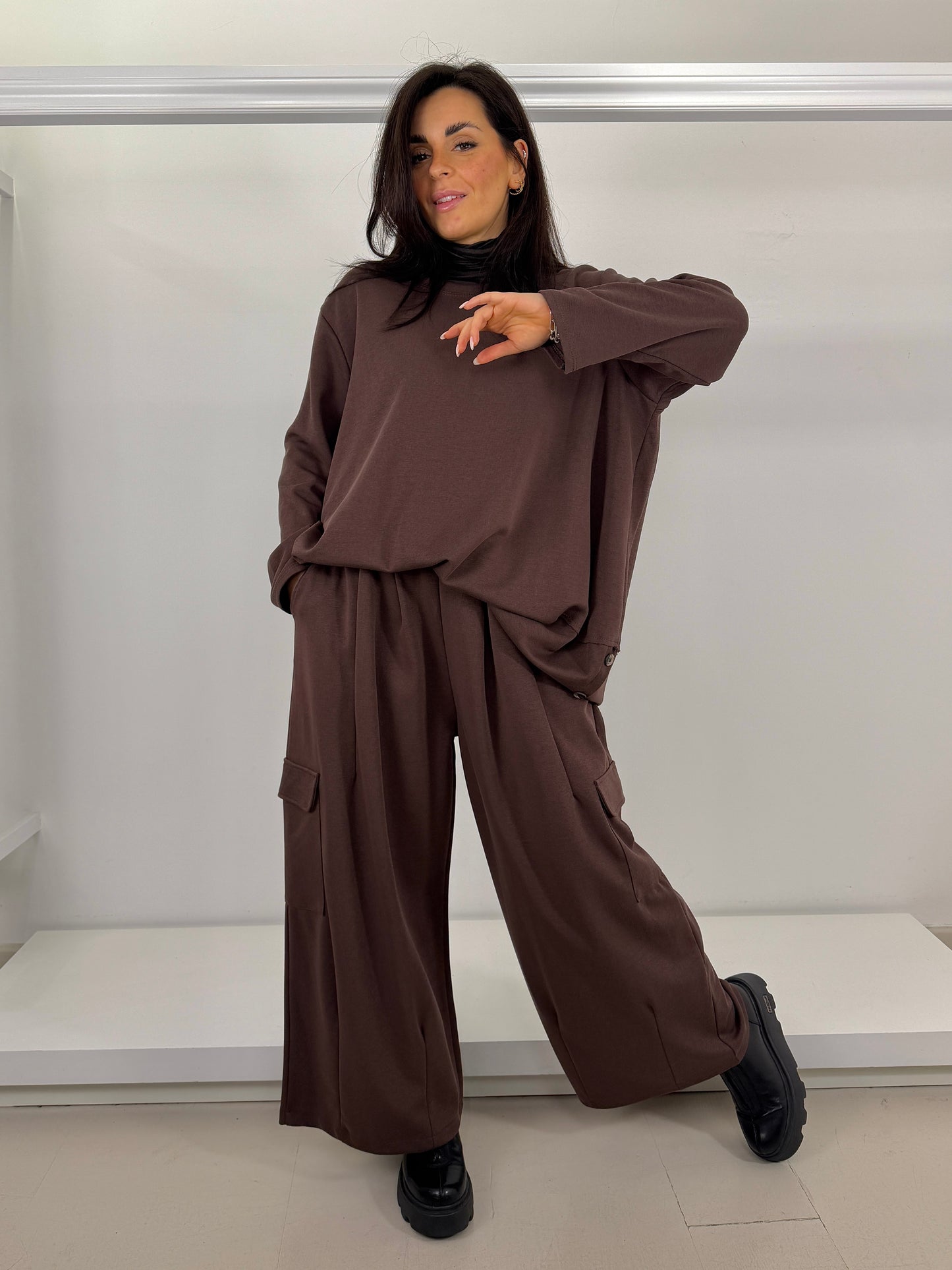 Pantalone caldo cotone con tascone