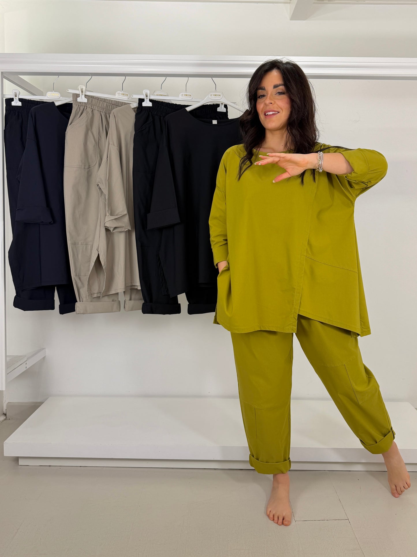 Casacca in bengalina con spacchetti