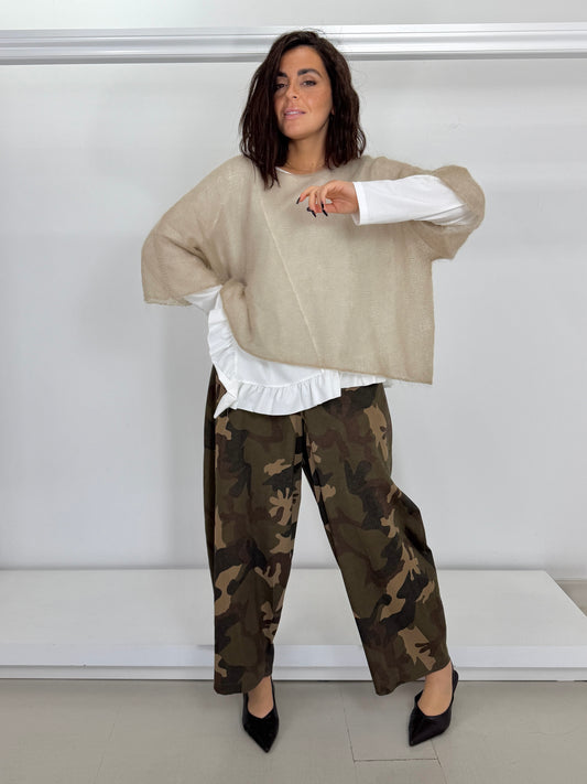Pantalone ovetto camouflage
