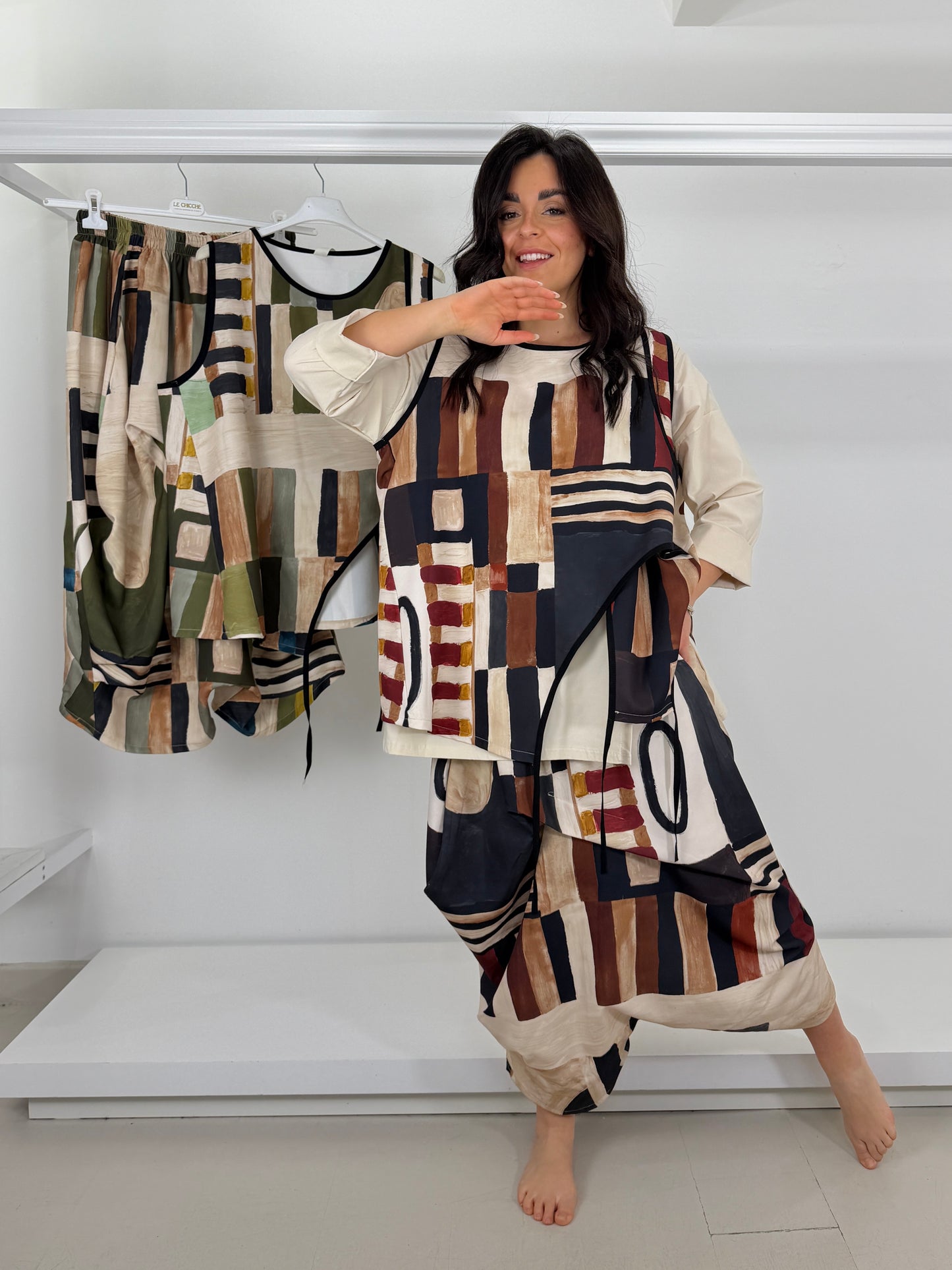 Gilet fantasia astratta