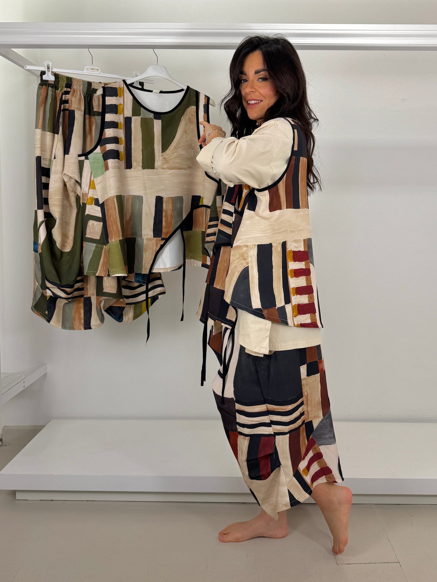 Gilet fantasia astratta