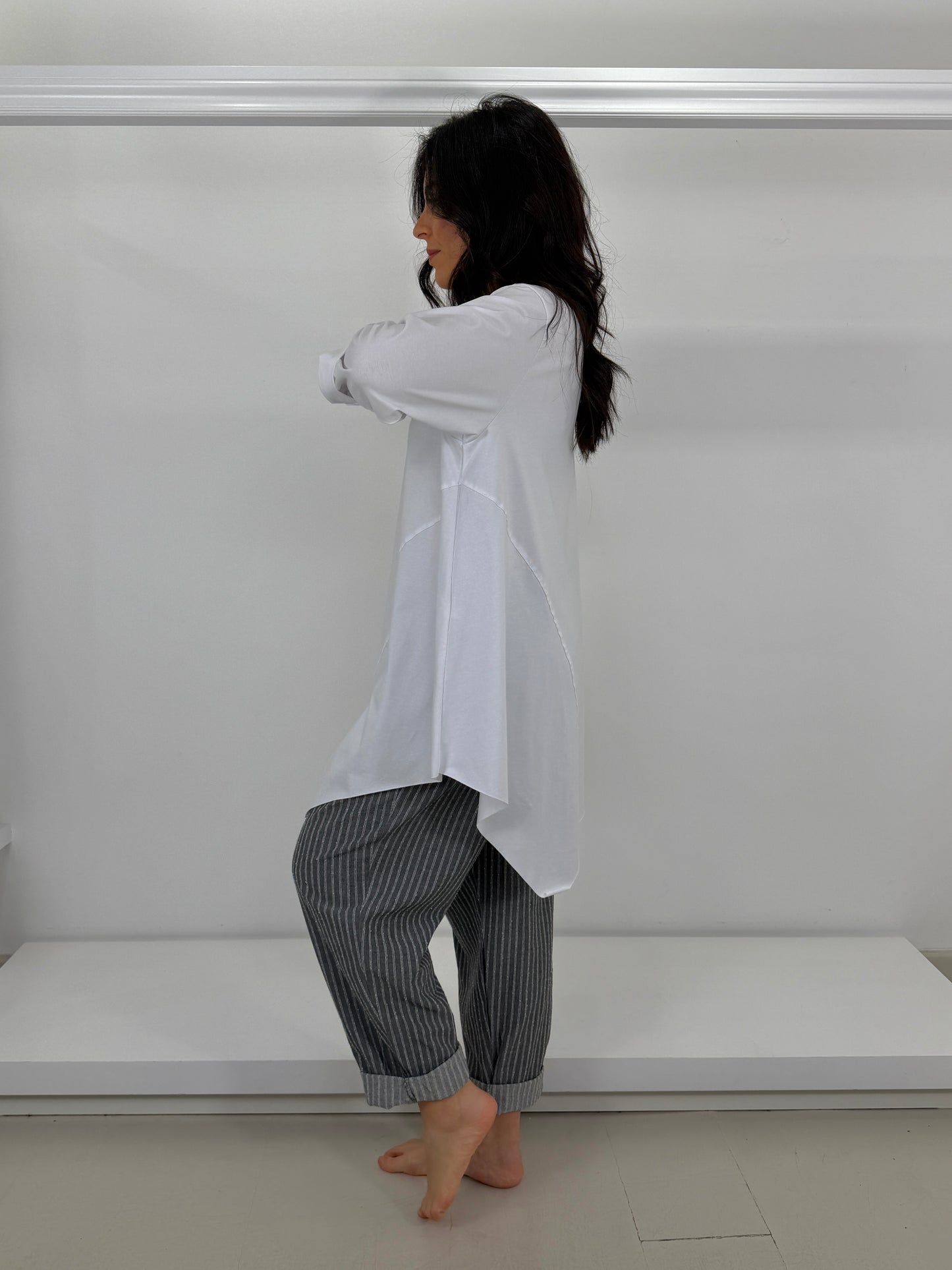 Maglia motivo tasca con punta