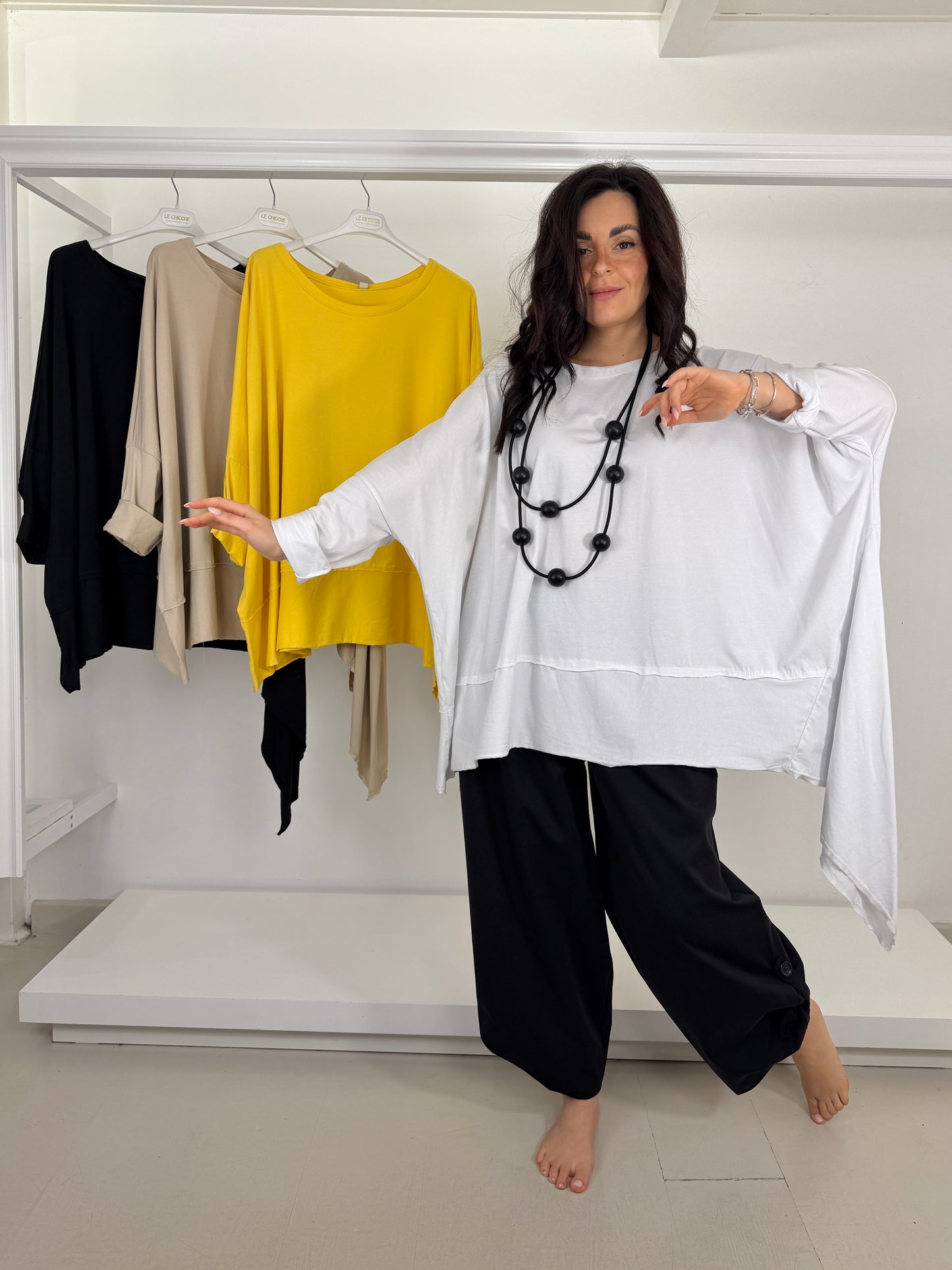 Maxi maglia asimmetrica