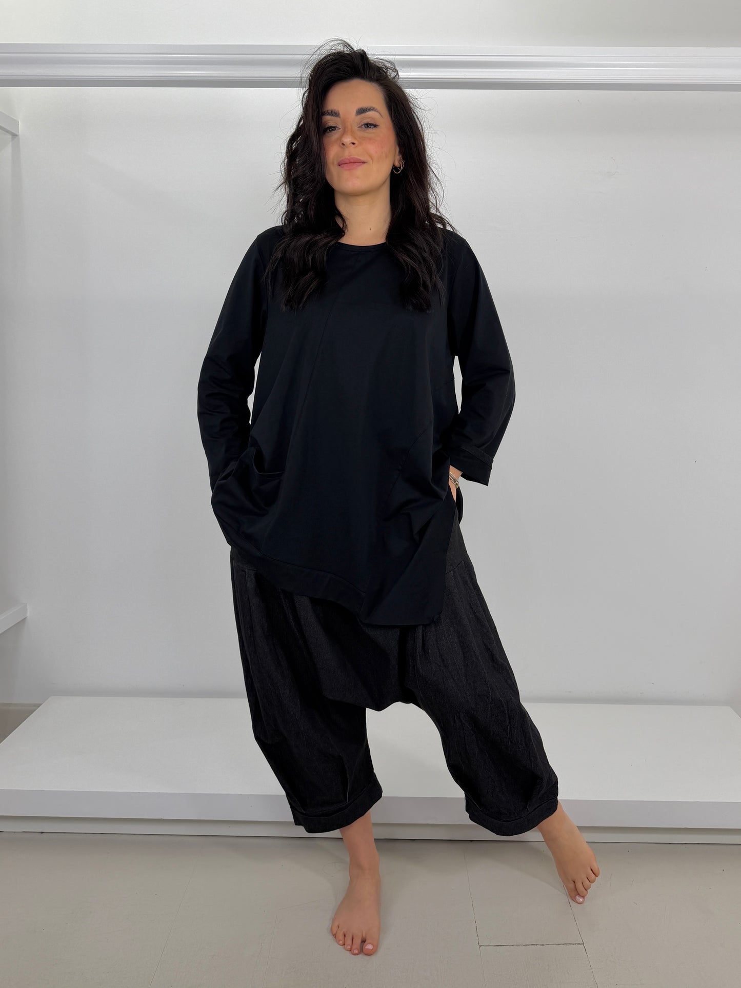 Maglia motivo tasca con punta