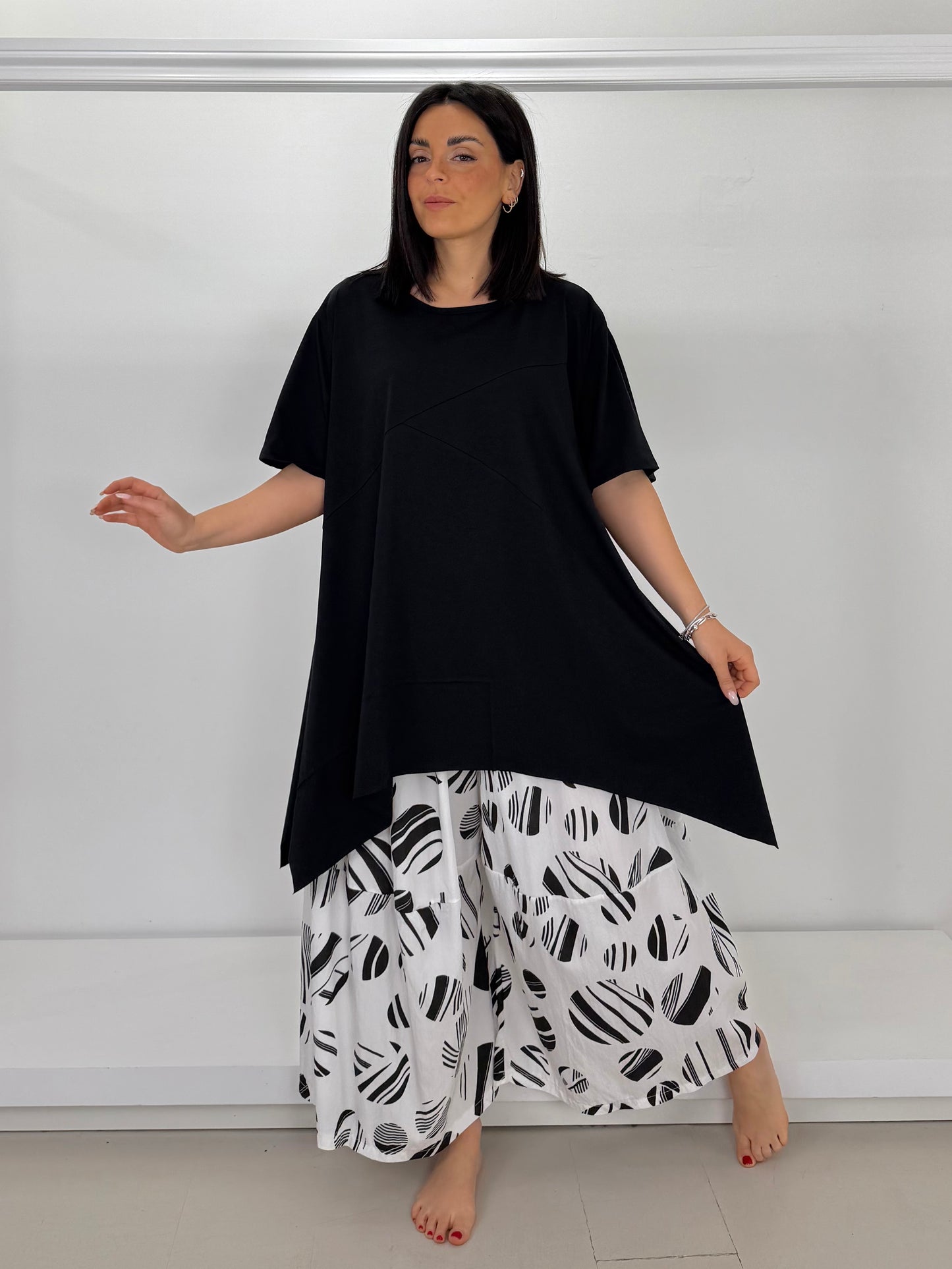 T-shirt lunga trapezio