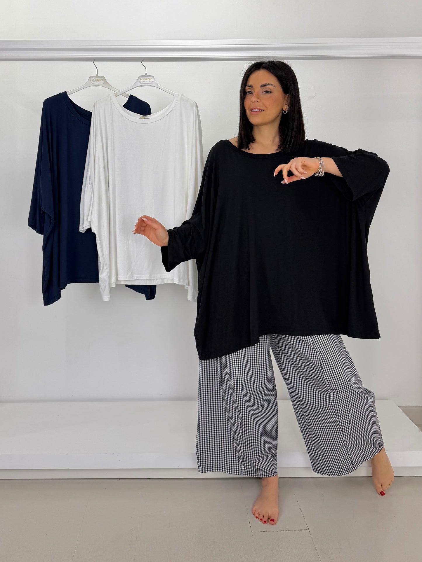 Maxi maglia bottoni dietro