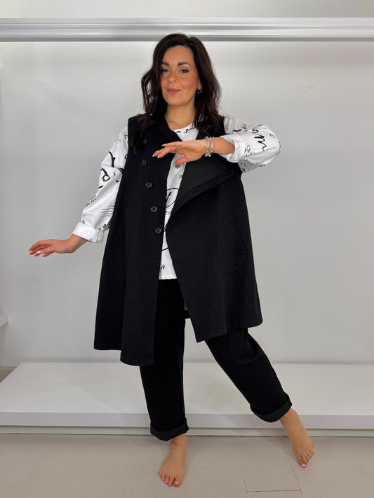 Pantalone over jeans nero