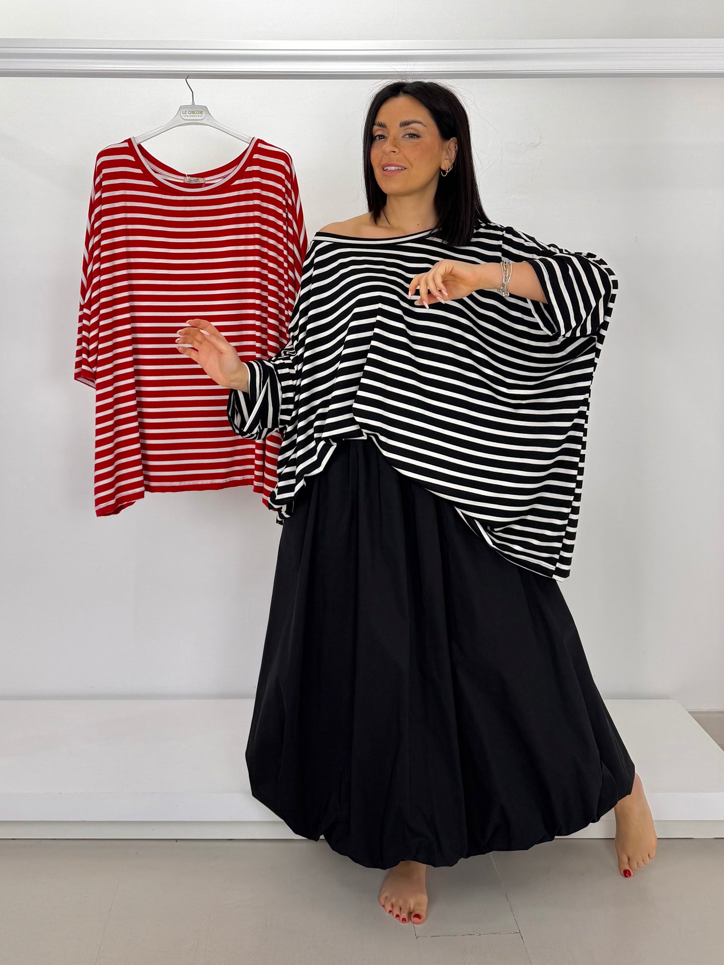 Maxi maglia bottoni dietro