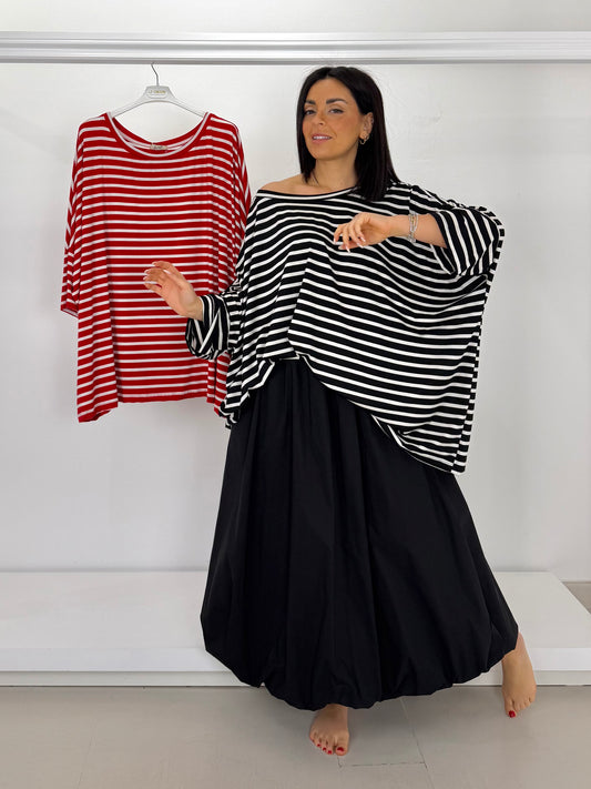 Maxi maglia bottoni dietro