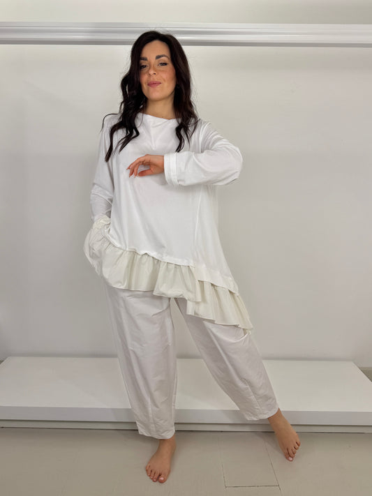 Maglia balza taffetà