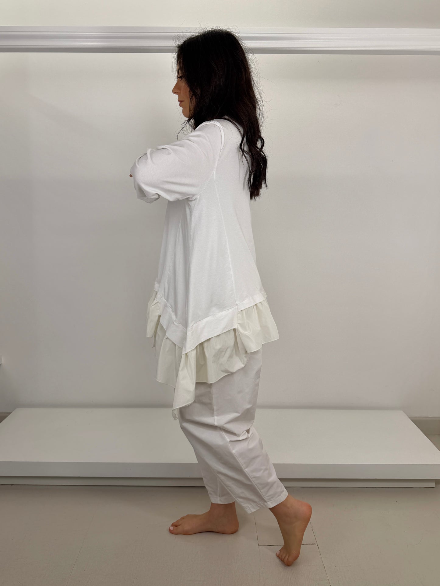 SOPHIA pantalone taffetà ovetto