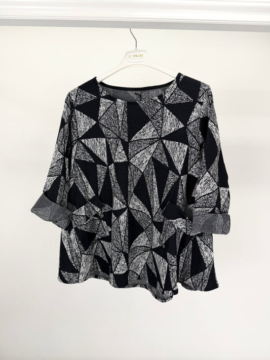 Casacca fantasia astratta