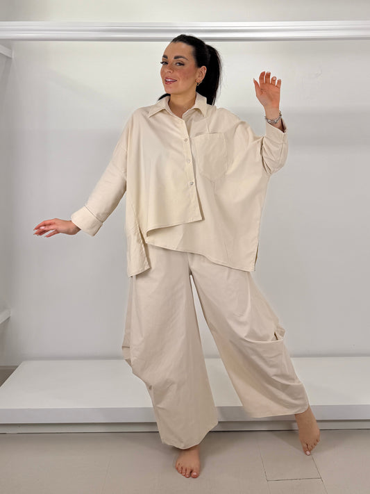 SUN SUN Camicia bengalina asimmetrica