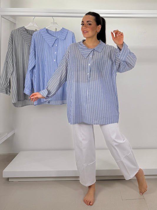 Camicia polo a righe