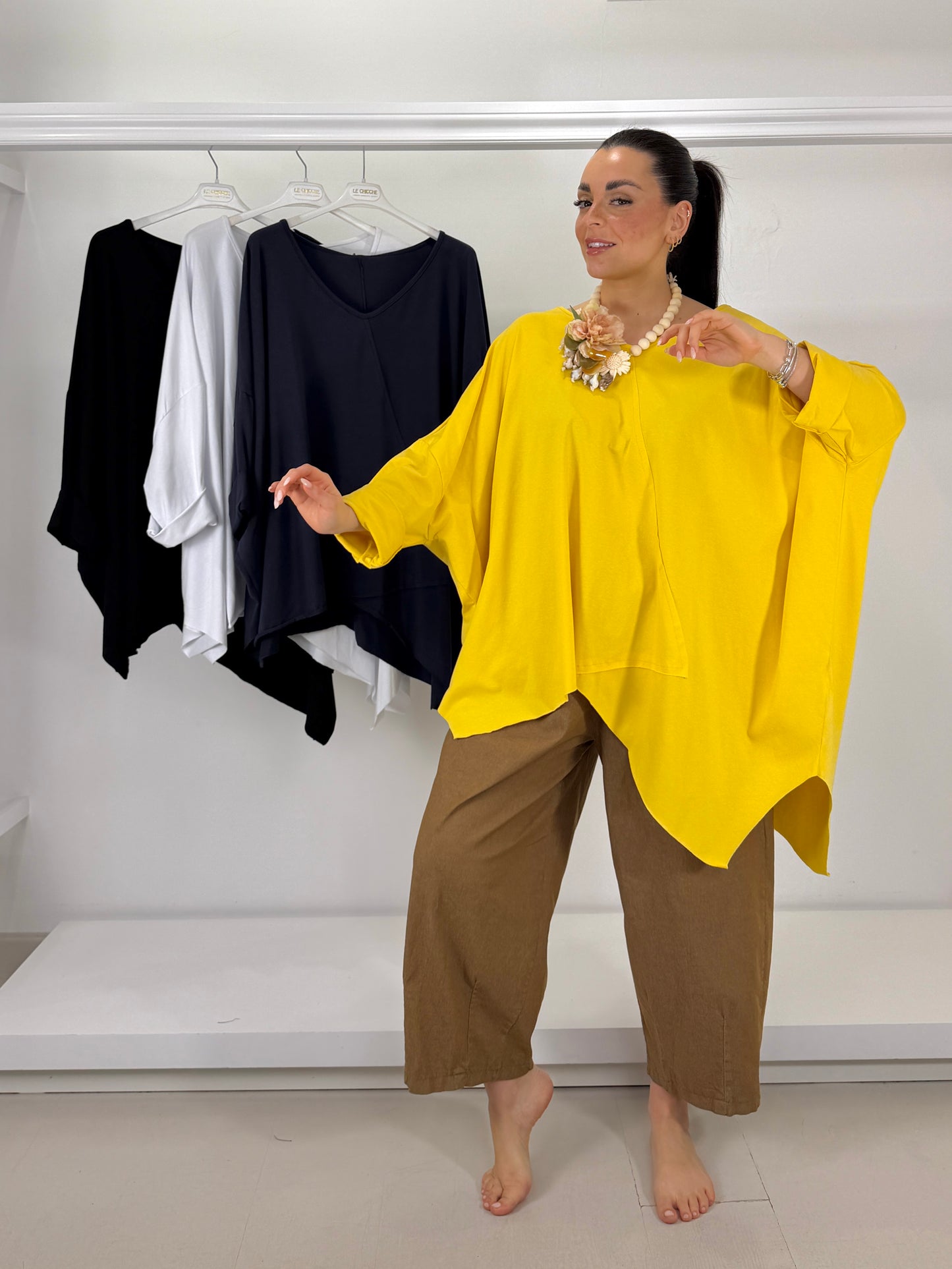 Maxi maglia scollo v