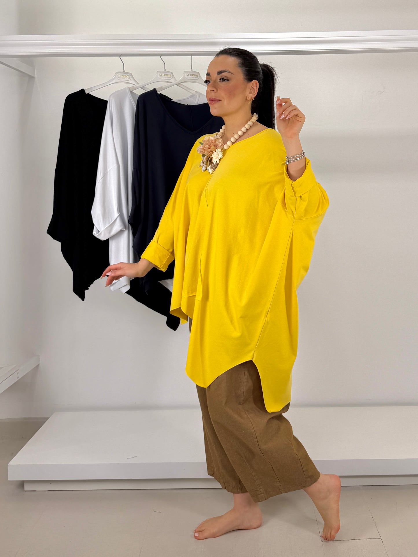 Maxi maglia scollo v