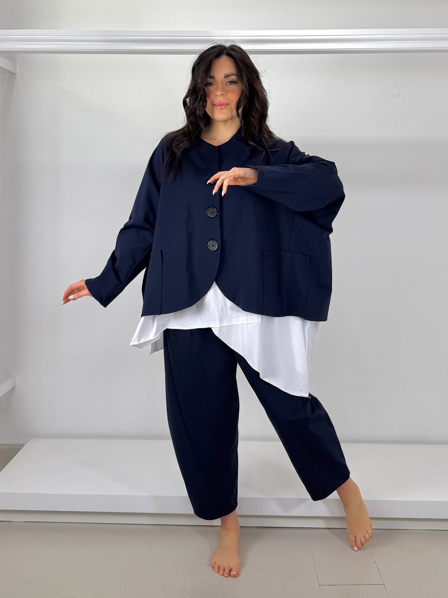 Giacca a scatoletta punto roma