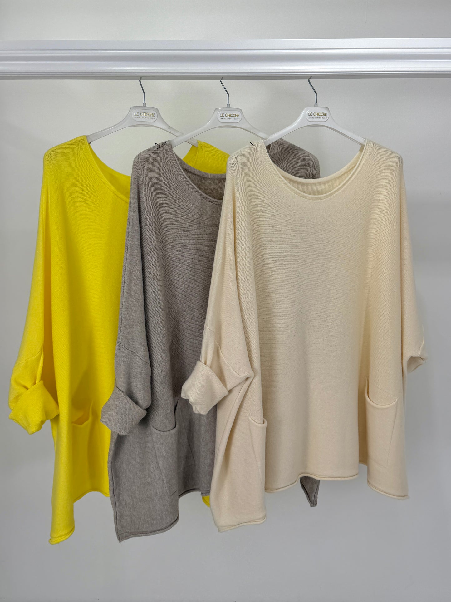 Pullover maxi con tasche