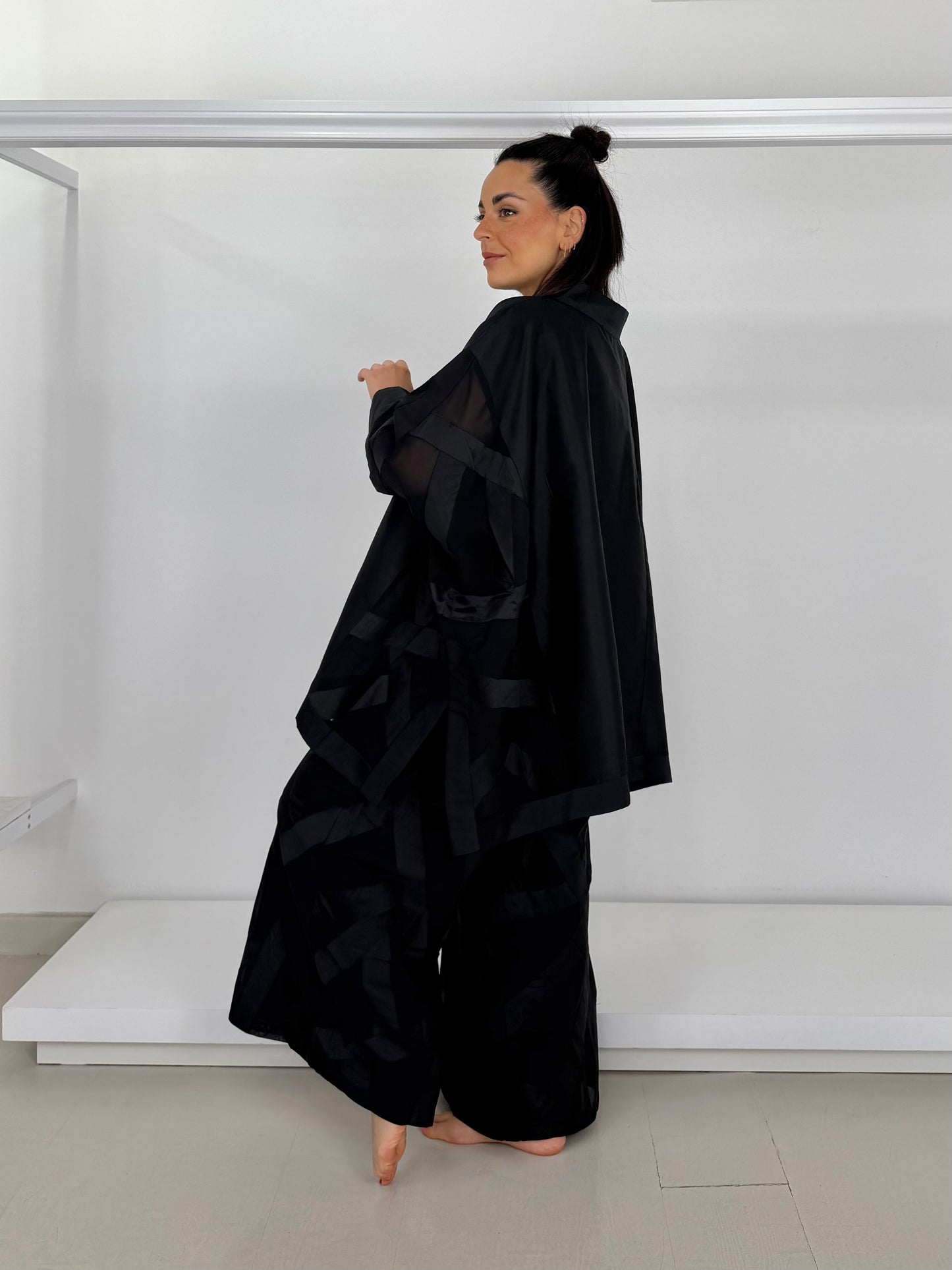 GHUNGROO maxi casacca in chiffon