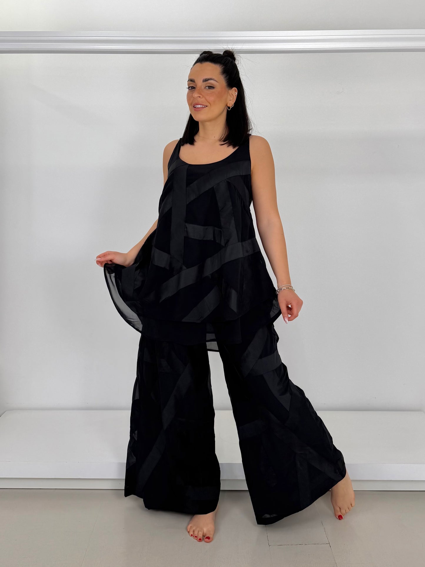 GHUNGROO canotta in chiffon