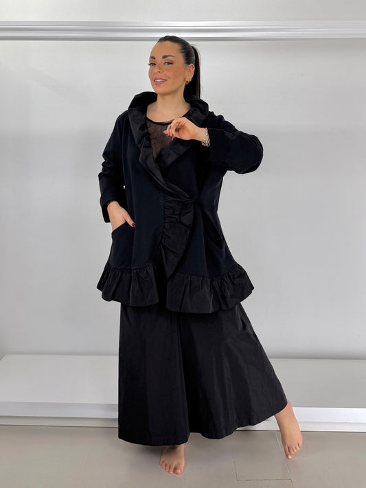 E.D giacca rouches taffetà