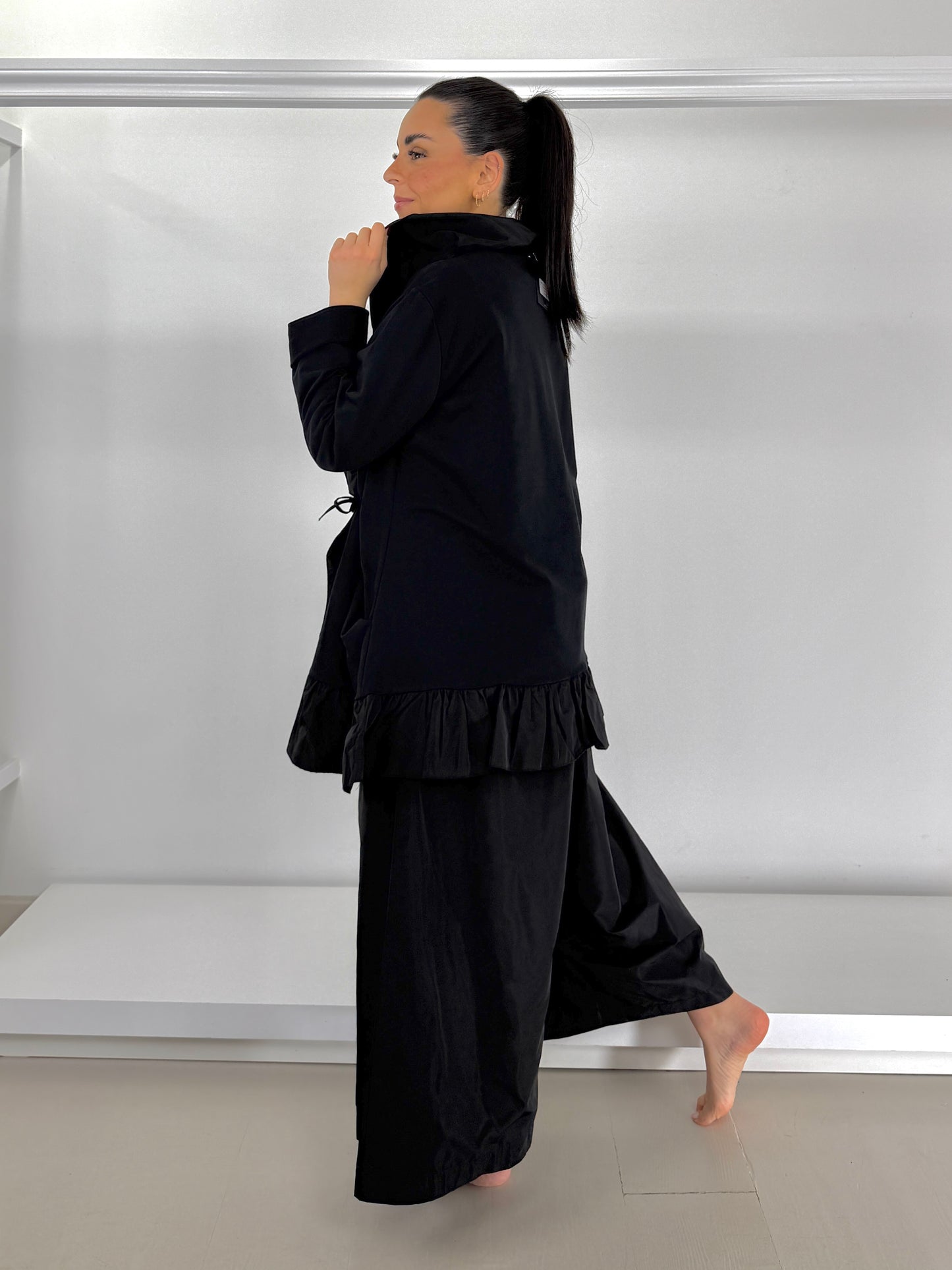 E.D giacca rouches taffetà