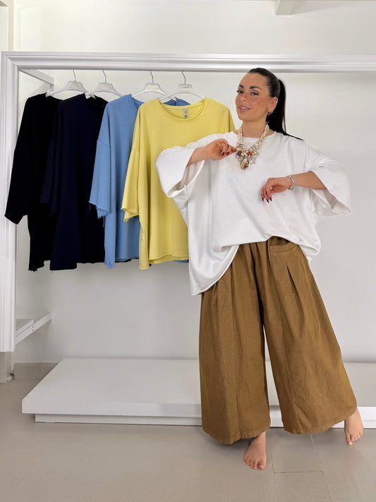 Felpa garzata taglio vivo