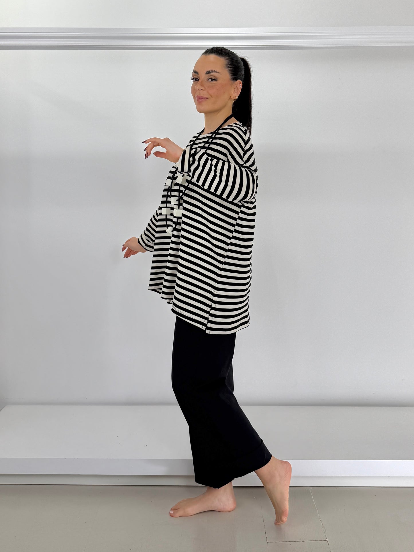 Pantalone gamba dritta punto roma