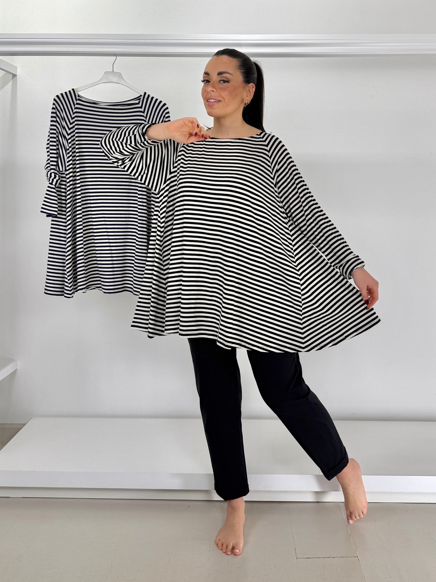 Maglia ruota a righe