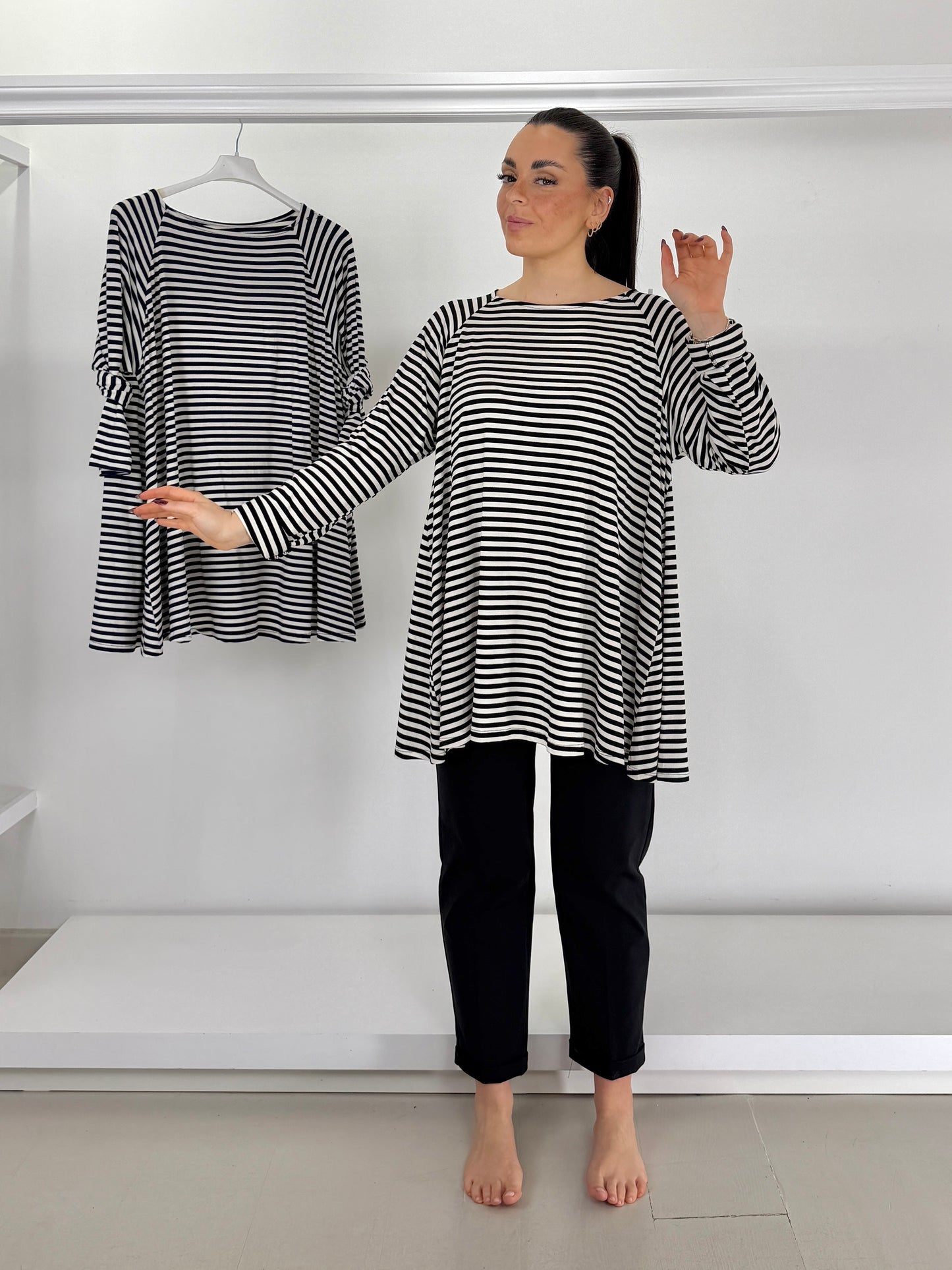 Maglia ruota a righe