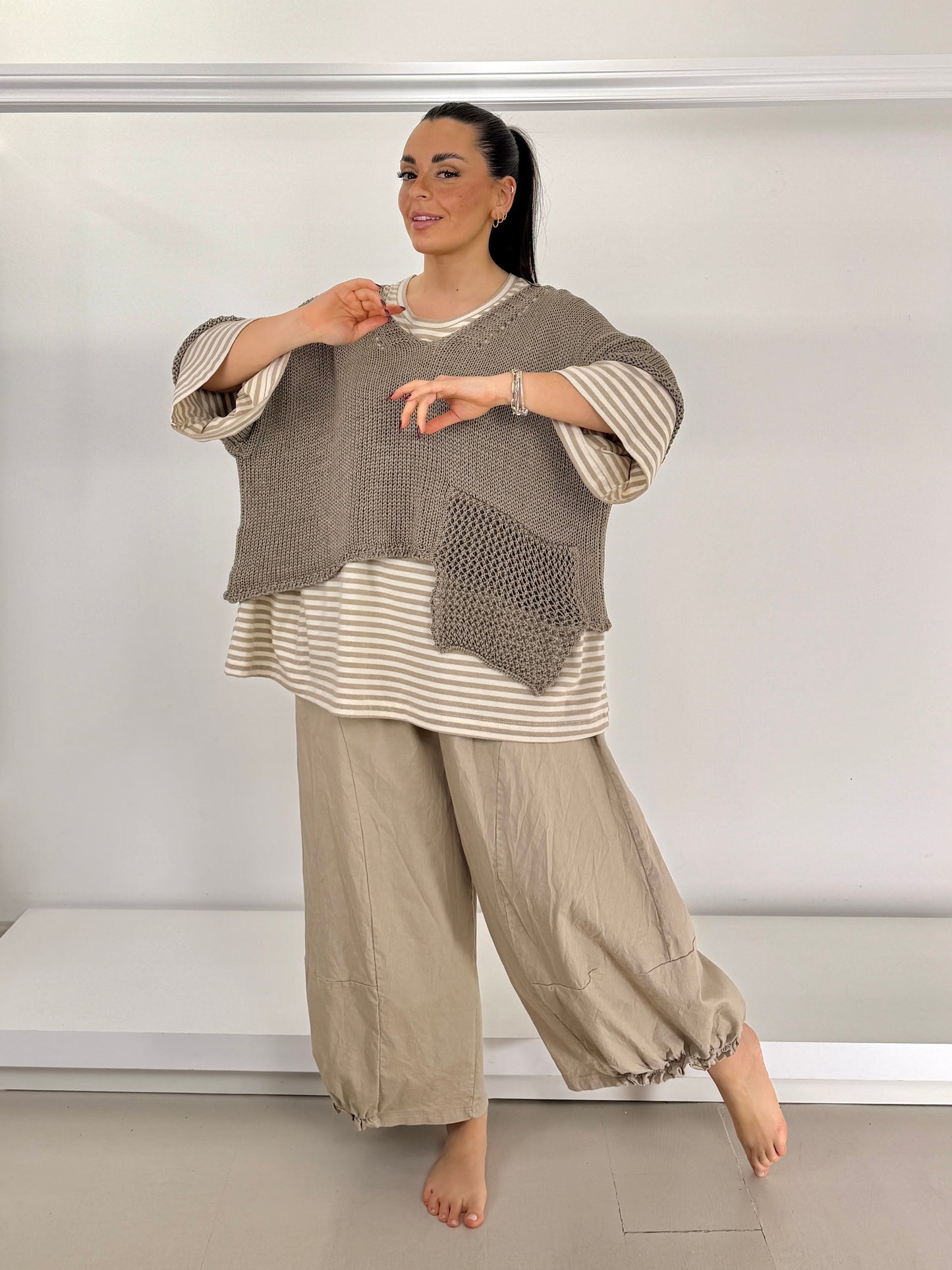 Coprispalle in filo con inserto a rete