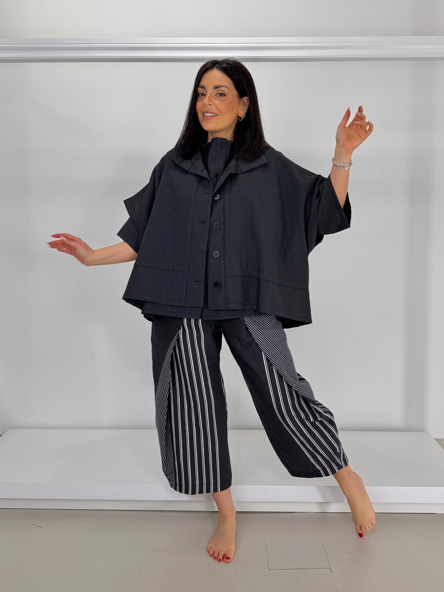 Pantalone mix righe